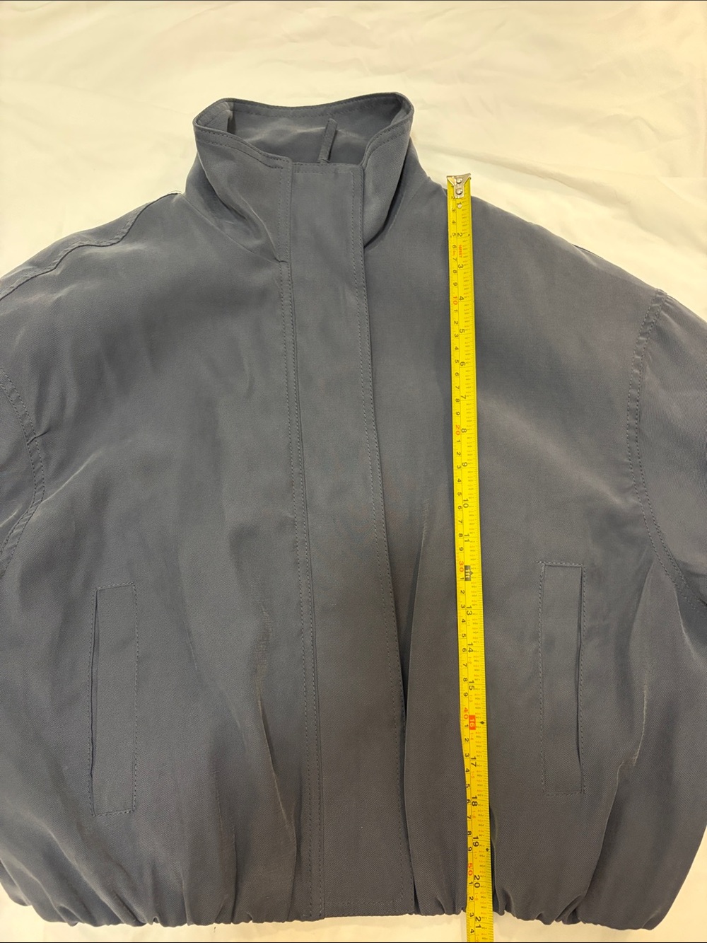 Max Studio Slate Gray/Blue Bomber Jacket - Picture 7 of 9